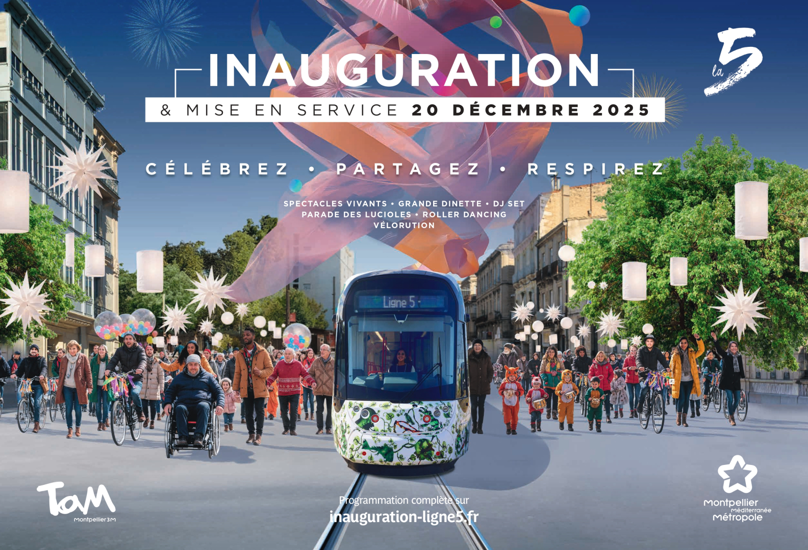 Inauguration festive et populaire de la ligne 5 de tramway le 20 ...