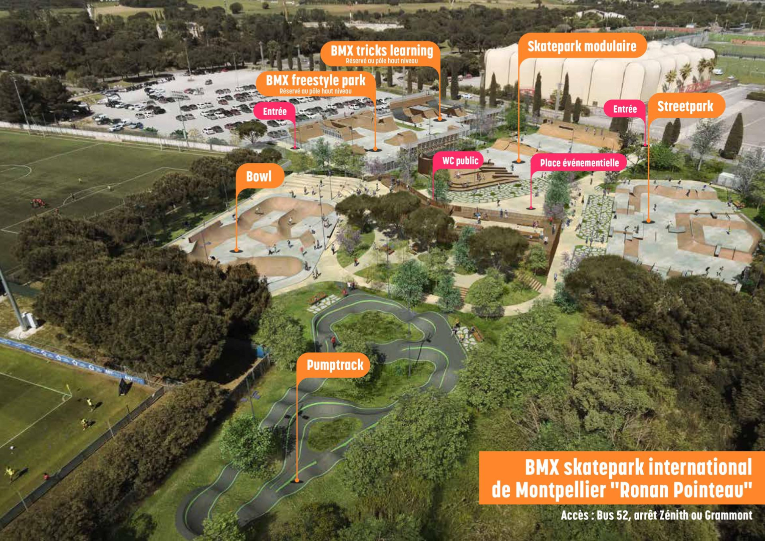 plan du skatepark