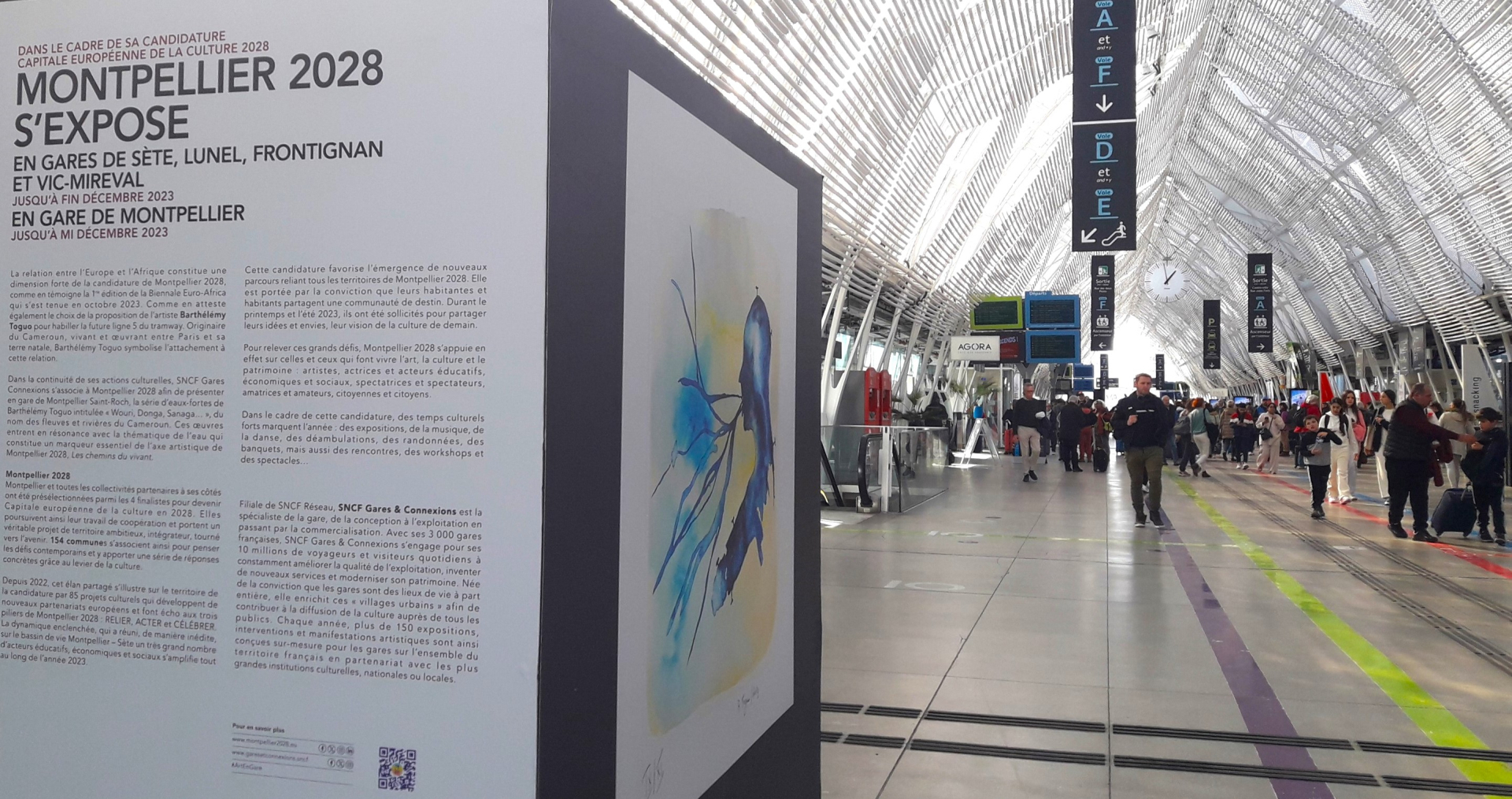 Exposition à la gare SNCF Saint-Roch, Montpellier