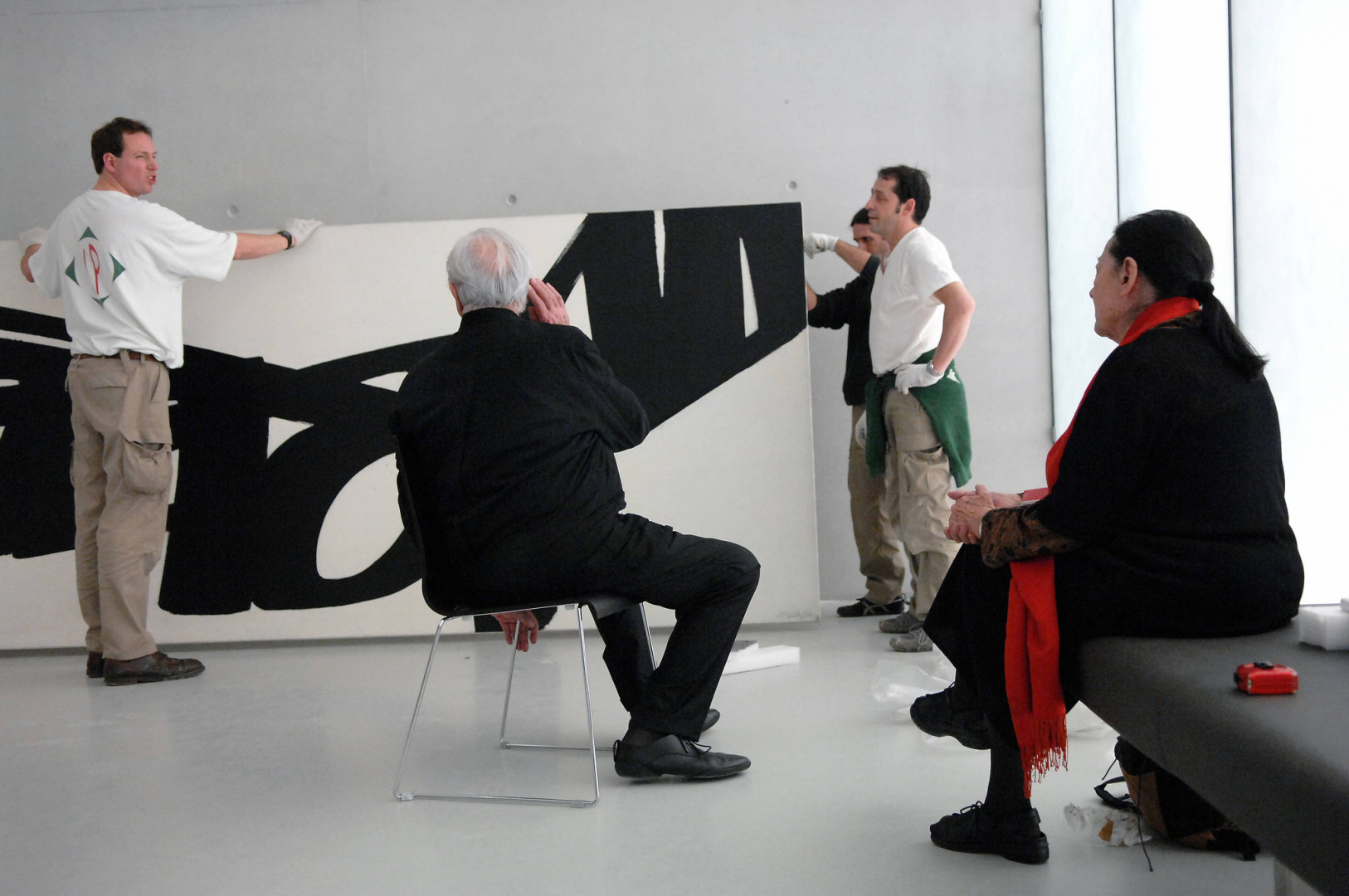 Installation des toiles
