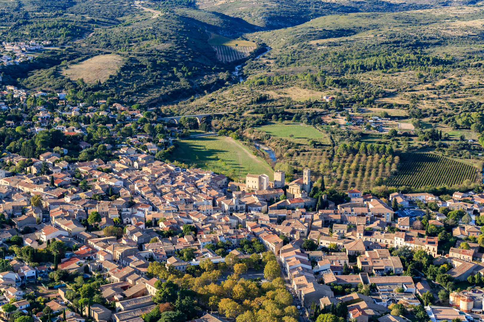 Vue aérienne de Cournonterral