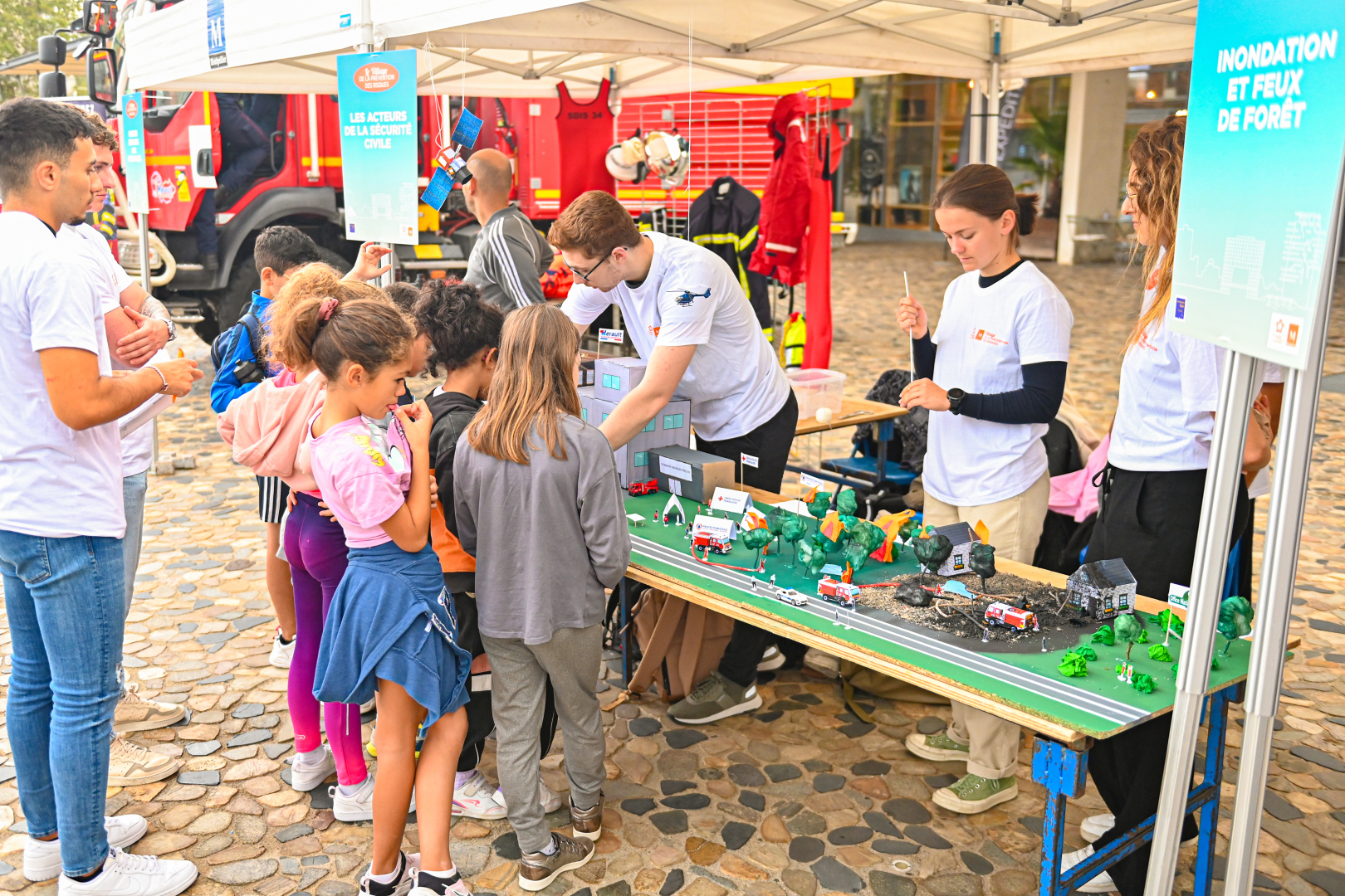 enfants au village de la prévention à montpellier