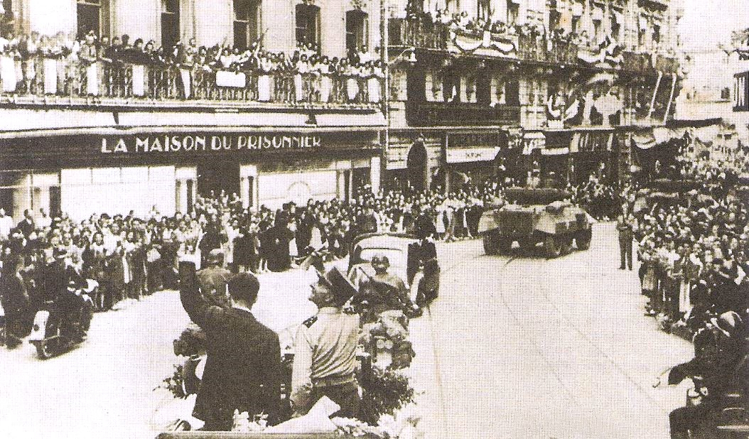 Entrée du maréchal de Lattre de Tassigny à Montpellier