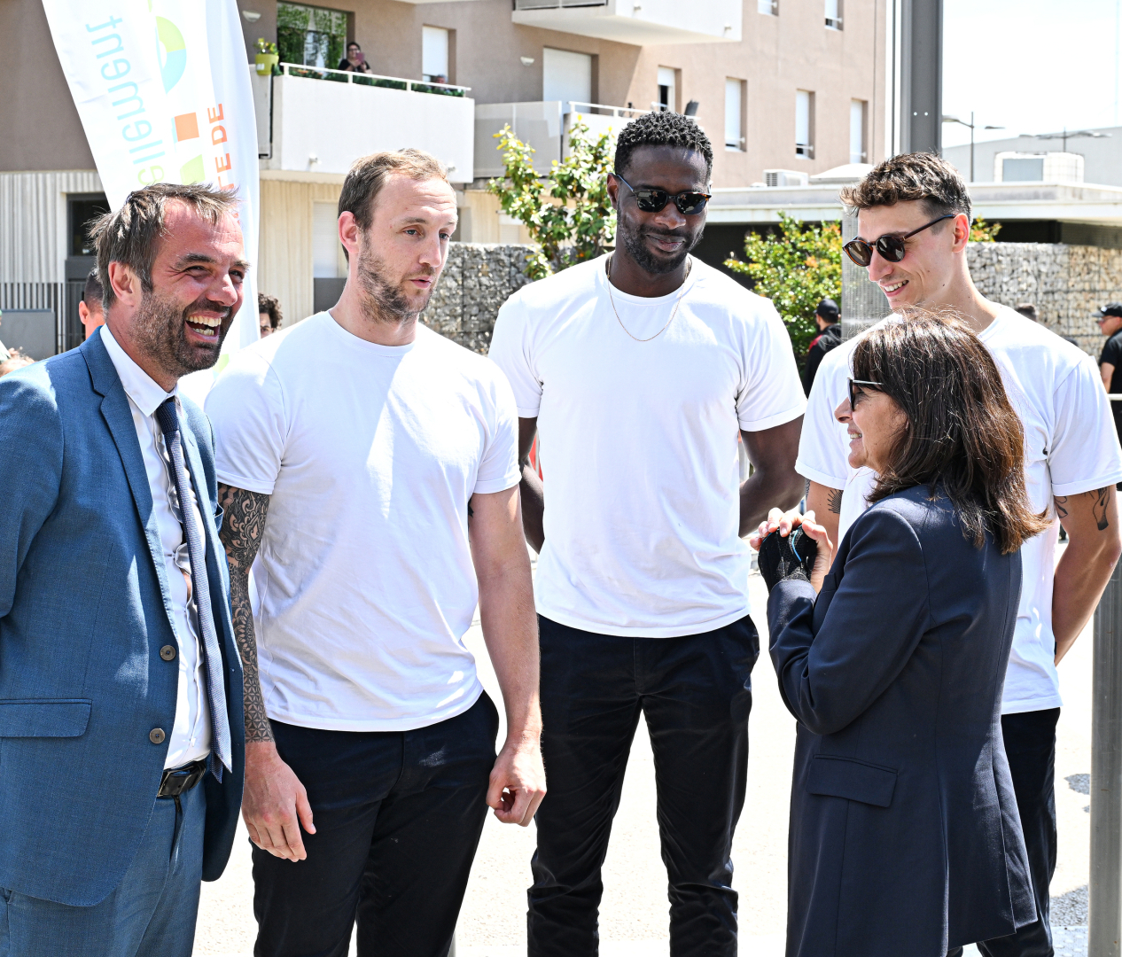 Les handballeurs de Montpellier à Juvignac
