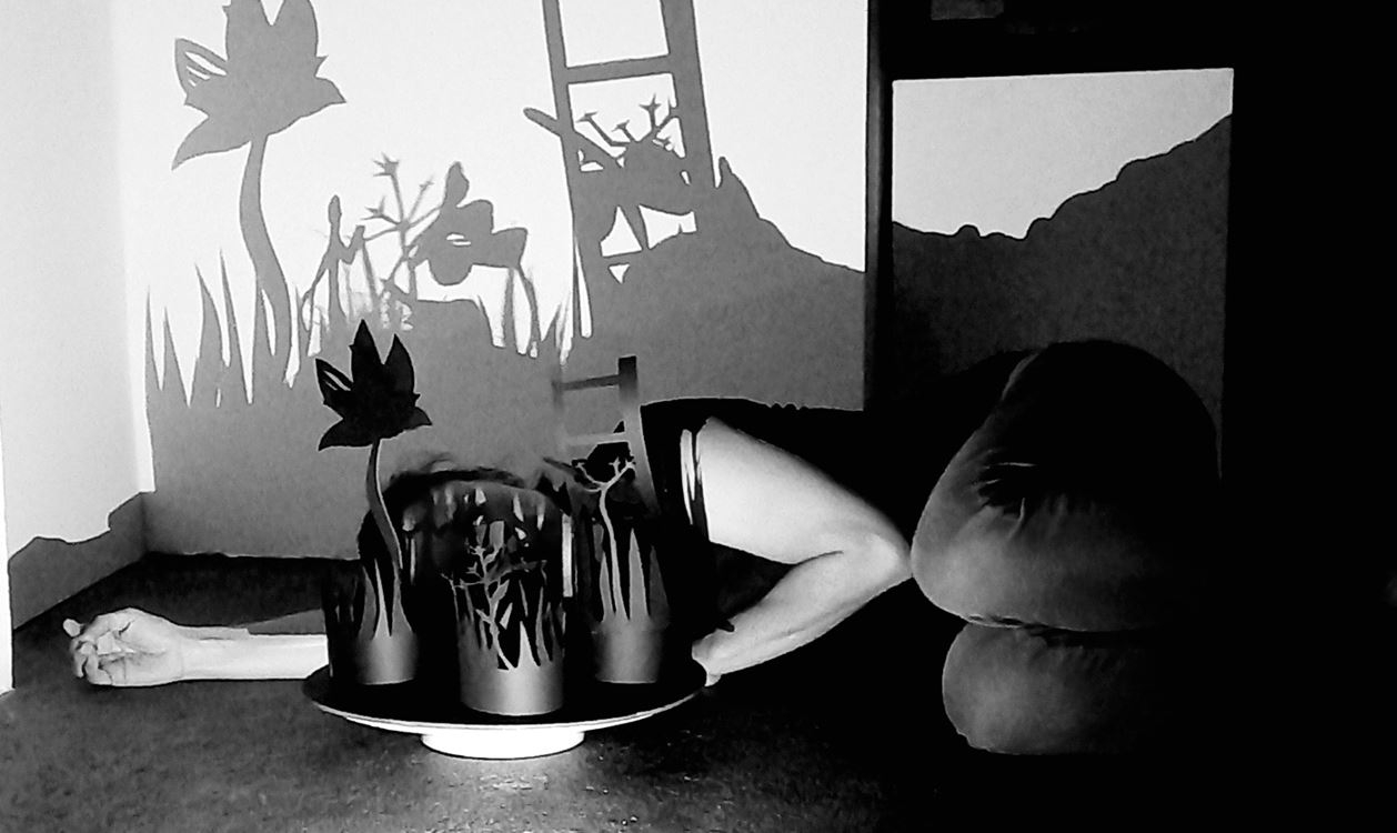 Photo d'ombres projetées sur le mur au Lieu Multiple