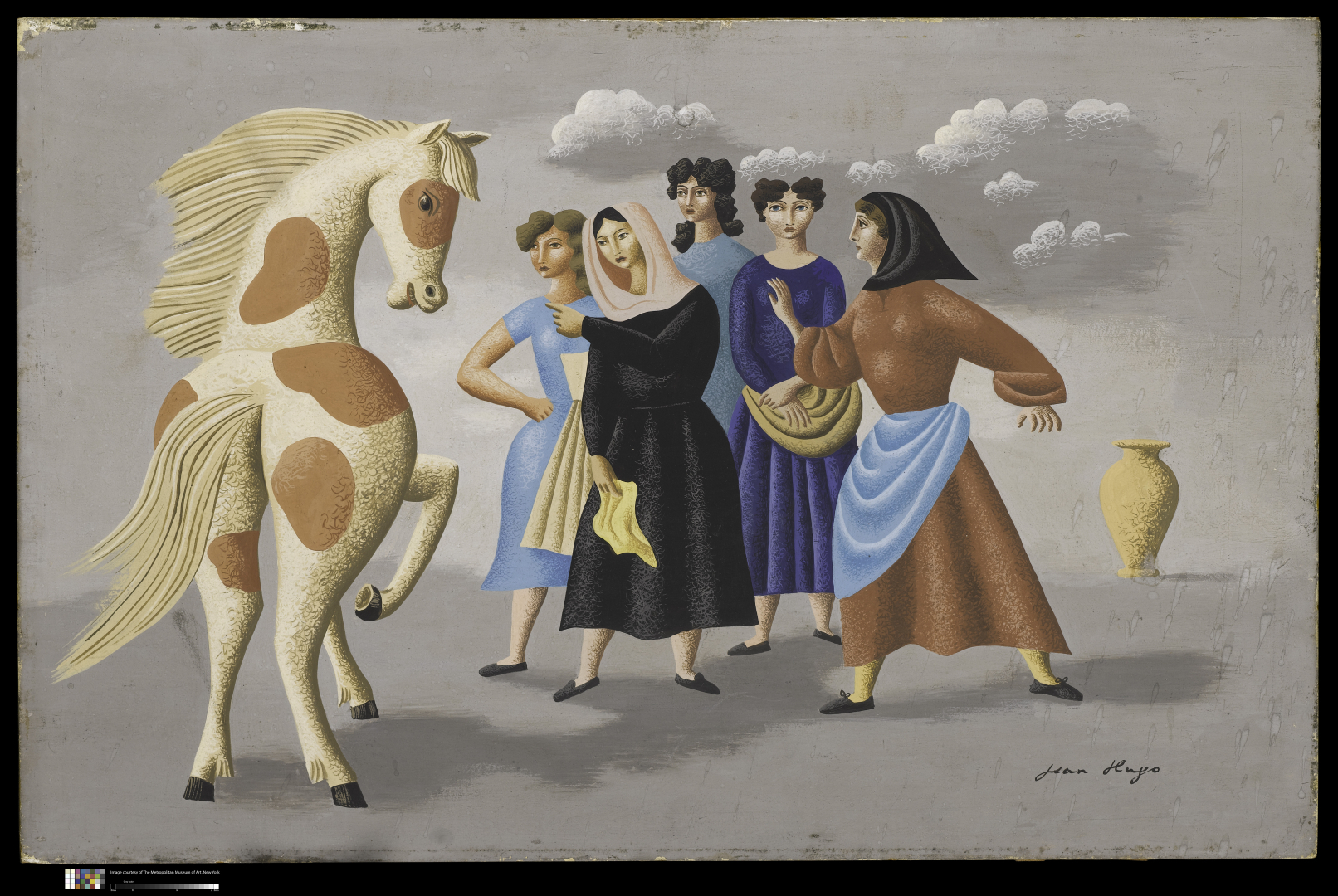 Tableau Cheval pie de Jean Hugo