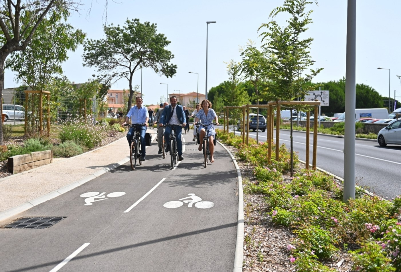 L'avenue de l'Europe réaménagée pour les vélos, les piétons et les voitures