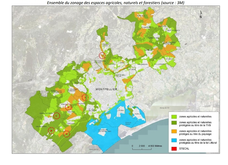Les deux tiers de zones naturelles ou agricoles