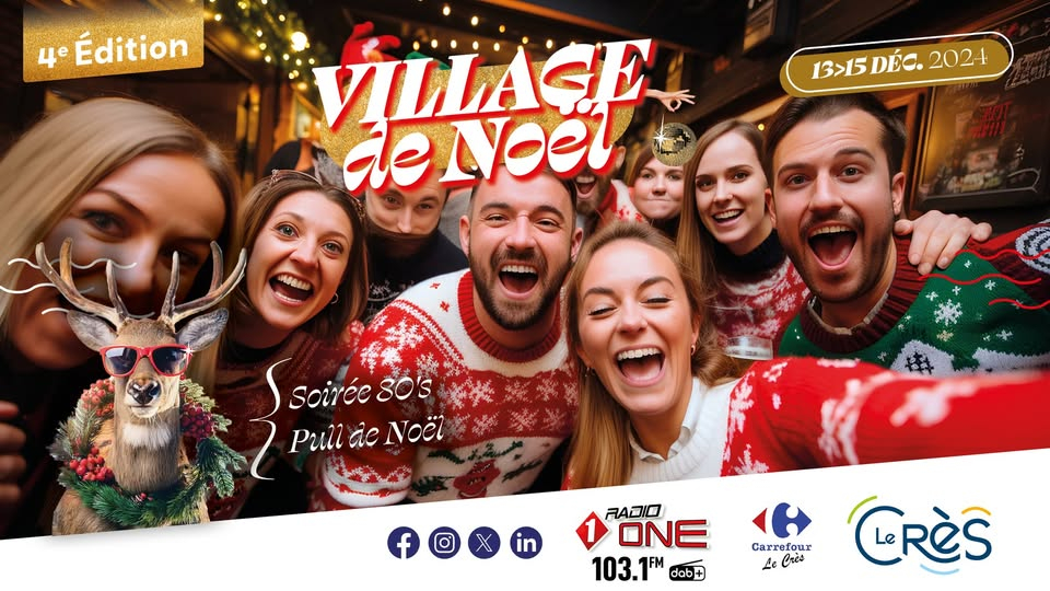 Affiche du marché de Noël au Cres
