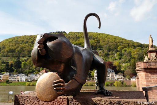 Le singe du Pont Vieux à Heidelberg
