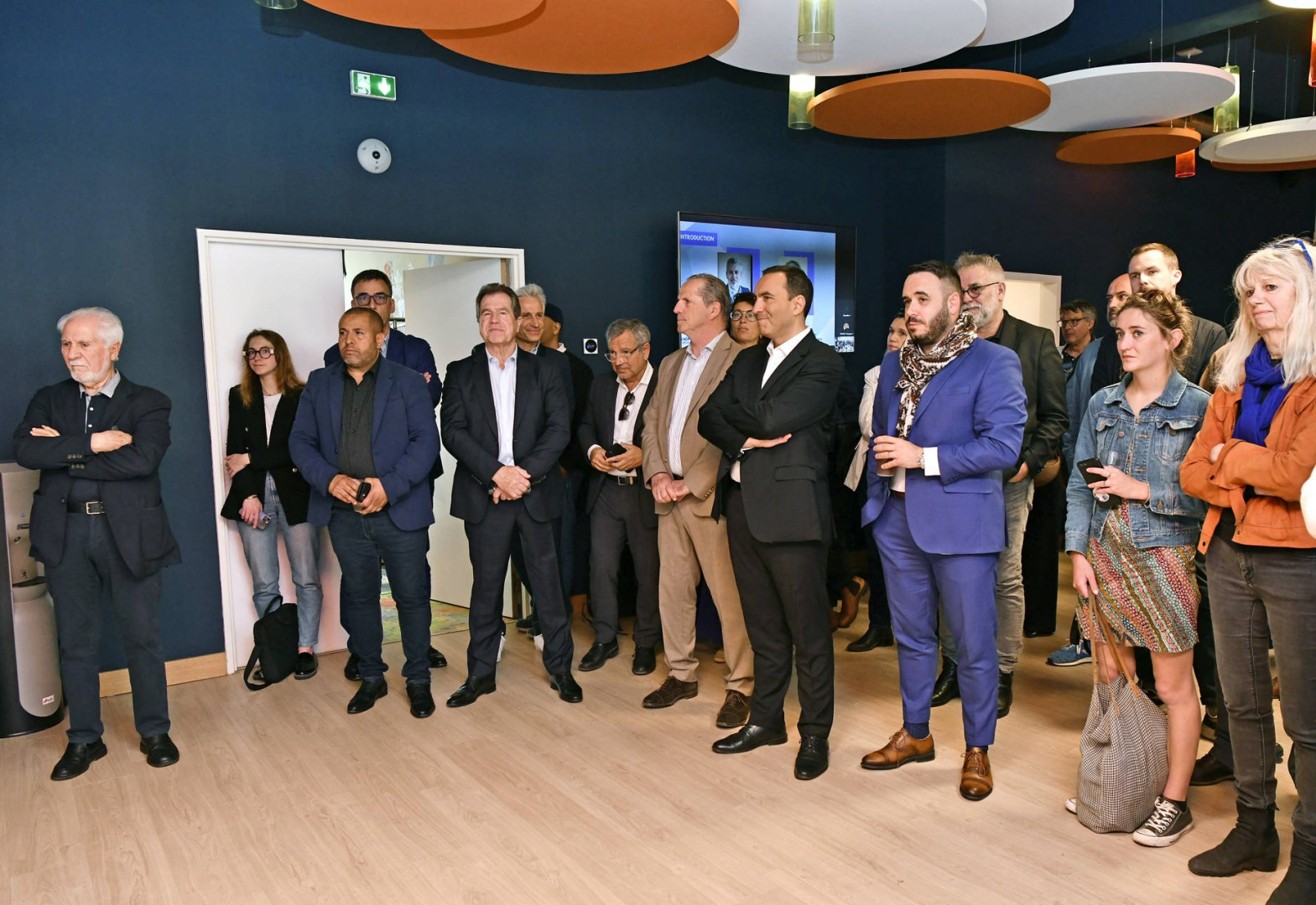 Une partie des mécénes lors de la présentation de la Fondation