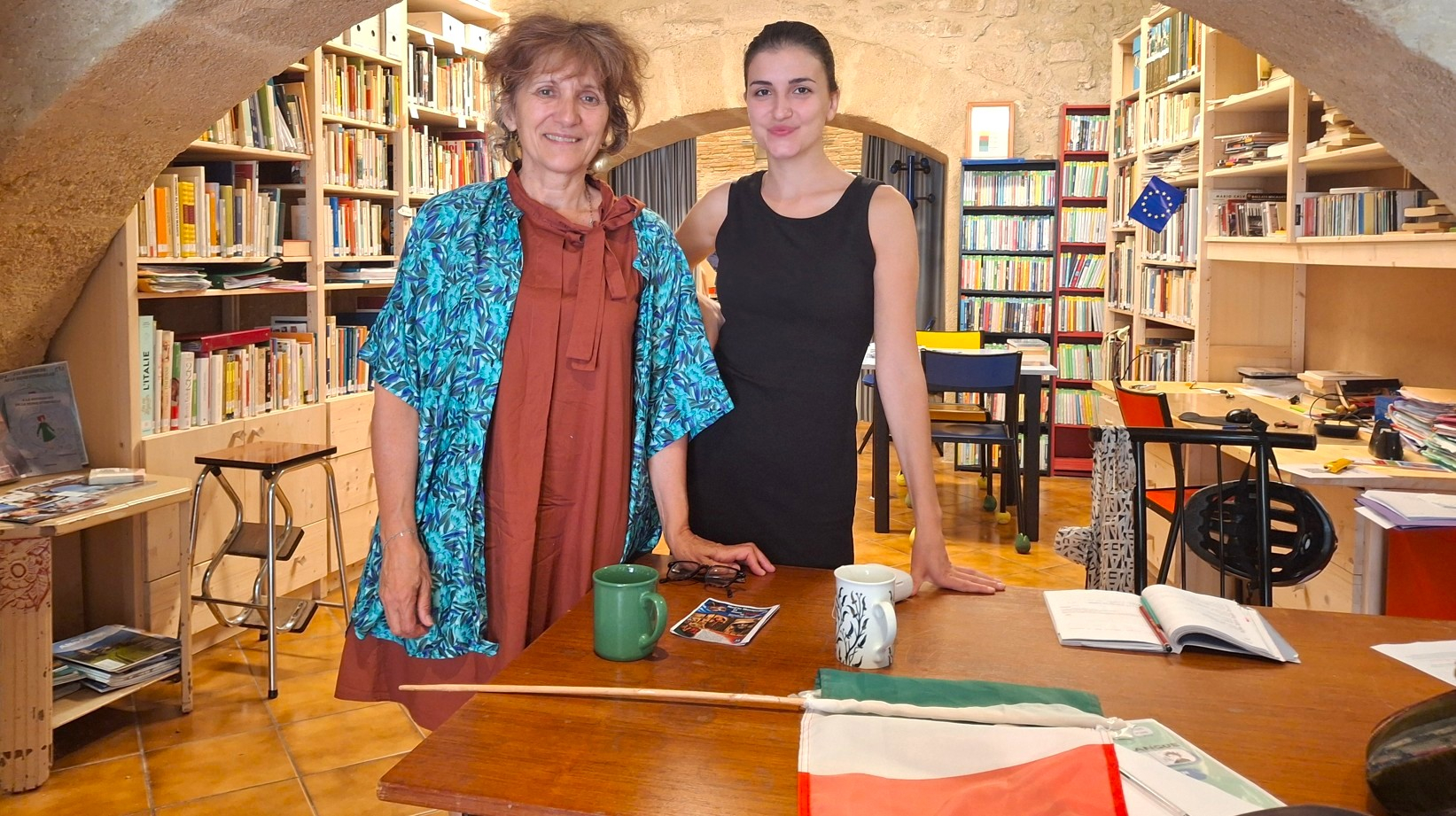 Véronique Stephan, présidente et Maria Antonietta Lensi, chargée de projet du Centre culturel italien Dante Alighieri Montpellier