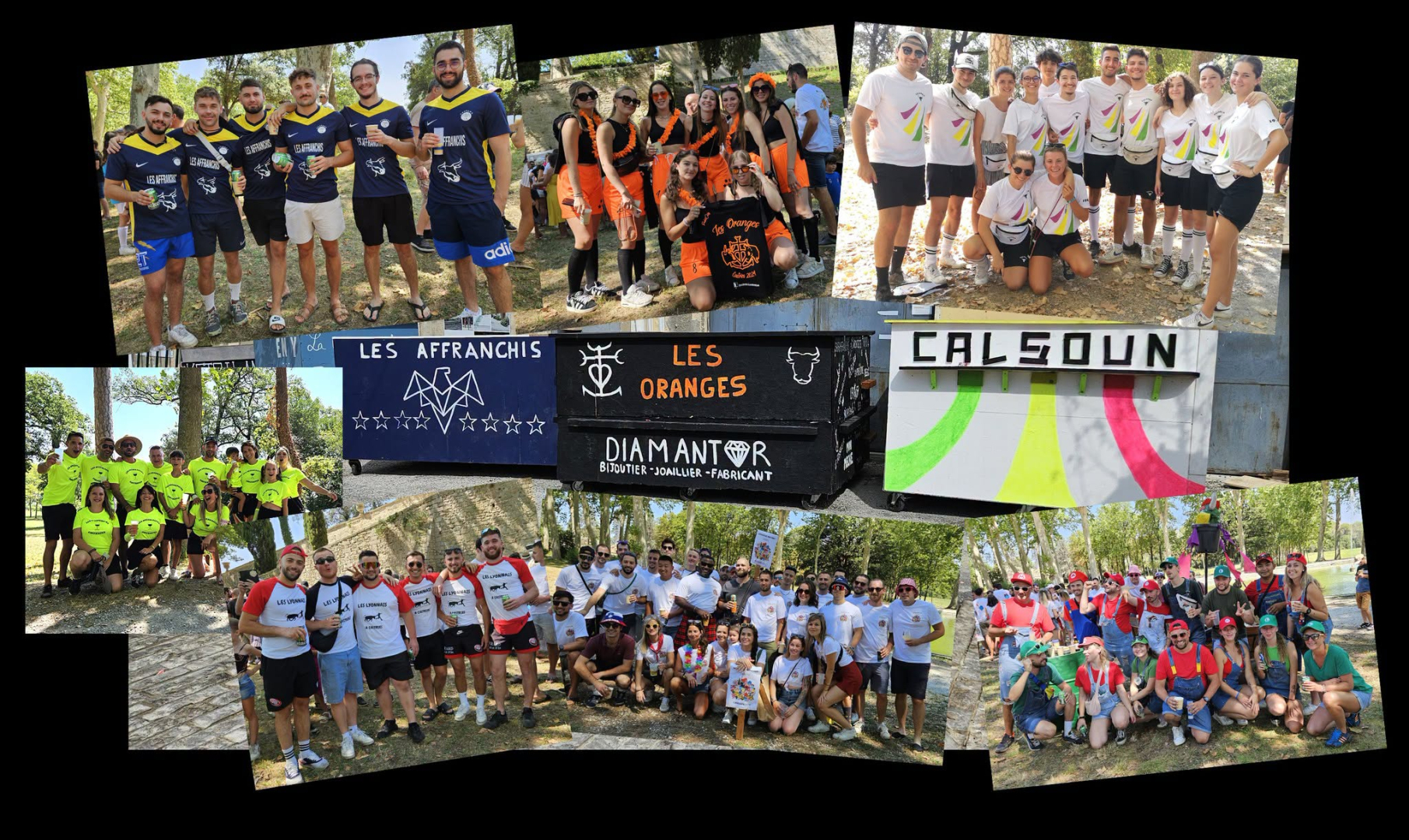 Photo montage des bandes pour la fête votive